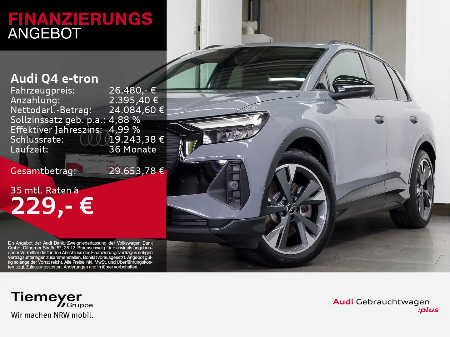 Audi Q4 e-tron 50 Q NAVI LED VIRTUAL LM20 Grau - 1