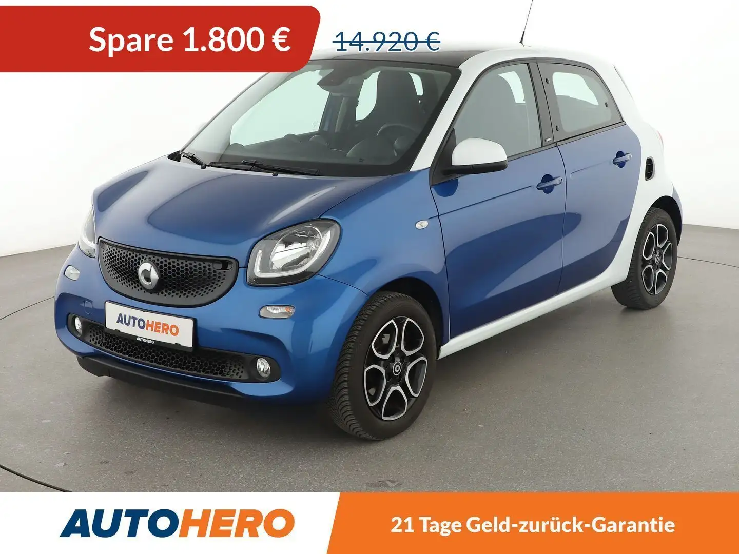 smart forFour 0.9 Turbo Basis Prime Aut.*NAVI*TEMPO*PDC* Blau - 1