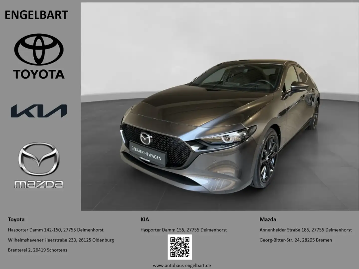 Mazda 3 (2025) 2.0 Exclusive-Line HUD Navi Sound Soundsyst Grau - 1