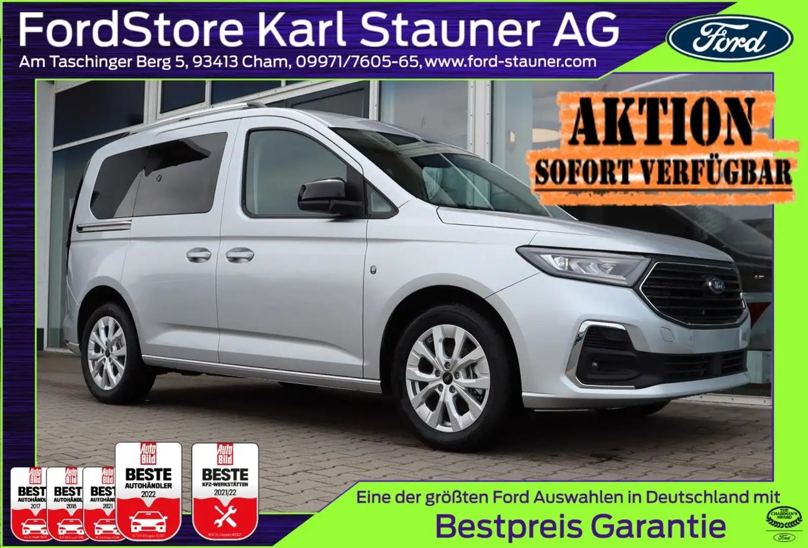 Ford Tourneo Connect Titanium PHEV L1 4,99% FIN * Silber - 1