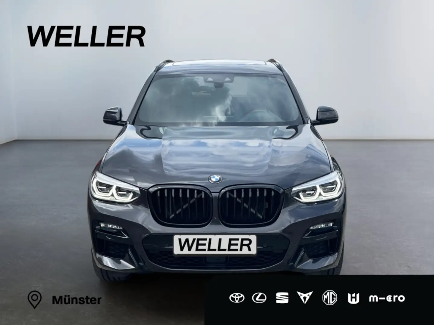 BMW X3 d *LED*HUD*360*AHK*21Zoll*Pano*Leder*ACC* Grijs - 2