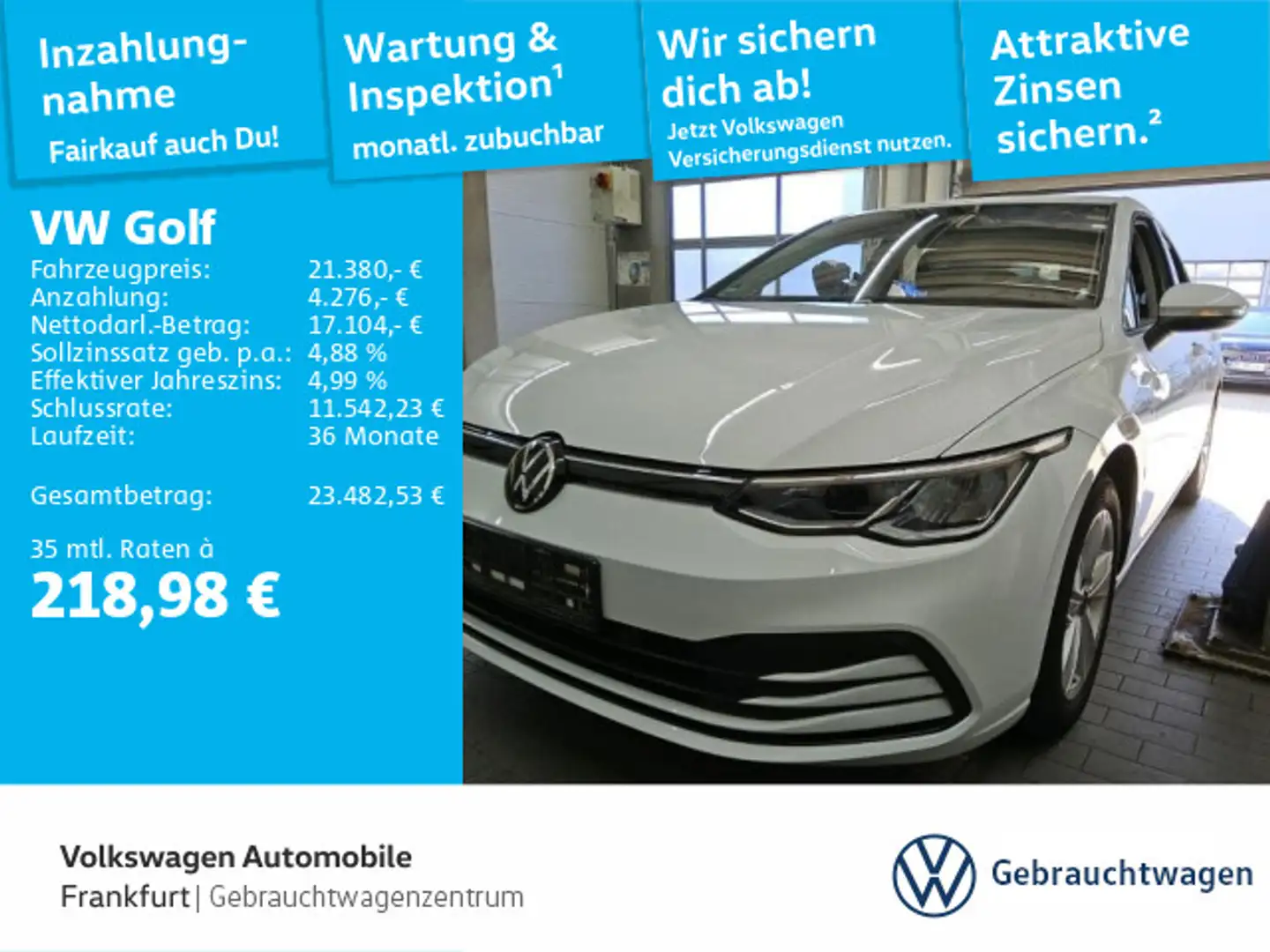 Volkswagen Golf VIII 1.5 TSI Life Navi LED Rückfahrkamera L Weiß - 1
