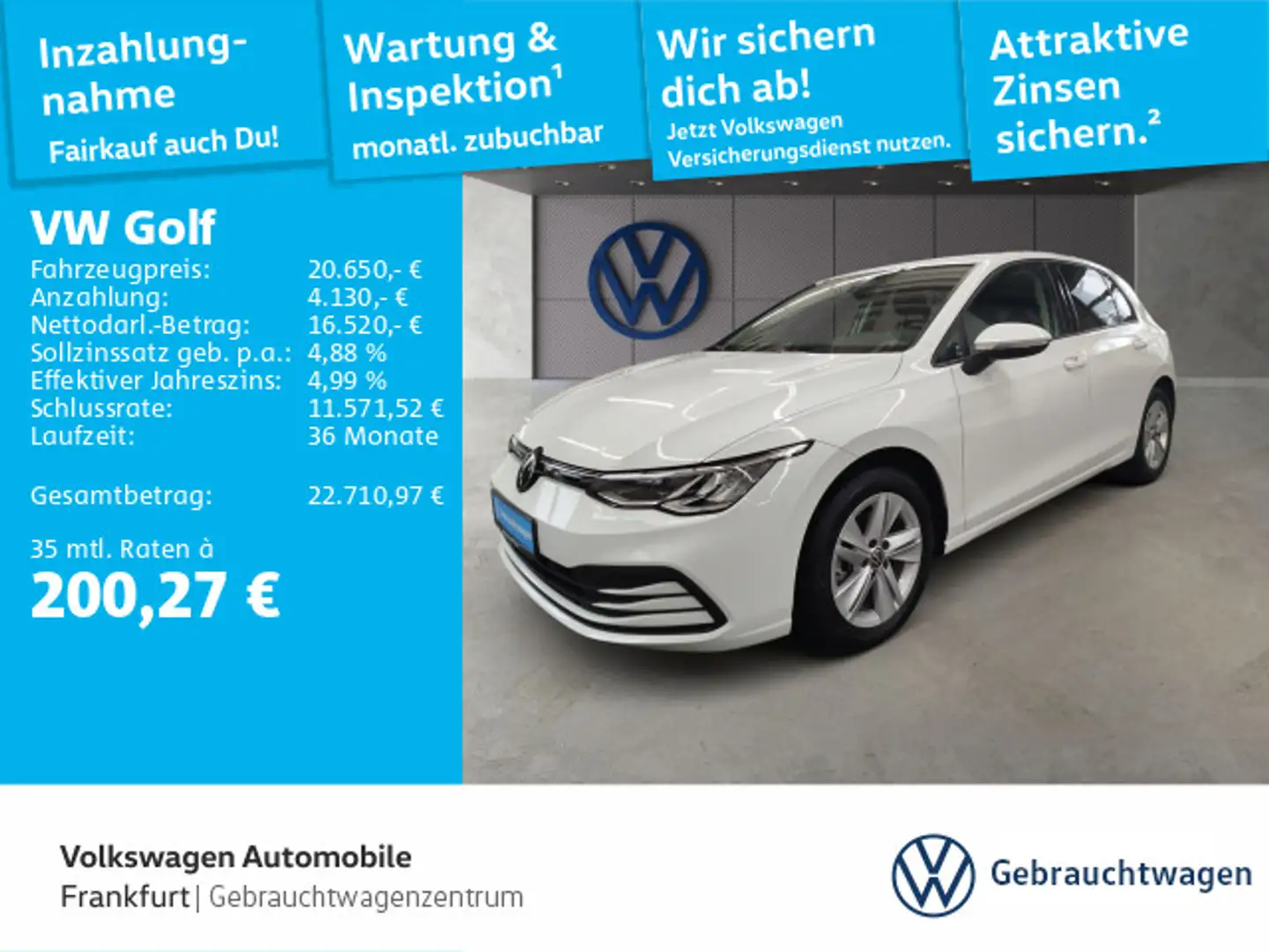 Volkswagen Golf VIII 1.5 TSI Life Navi LED Rückfahrkamera L Blanc - 1