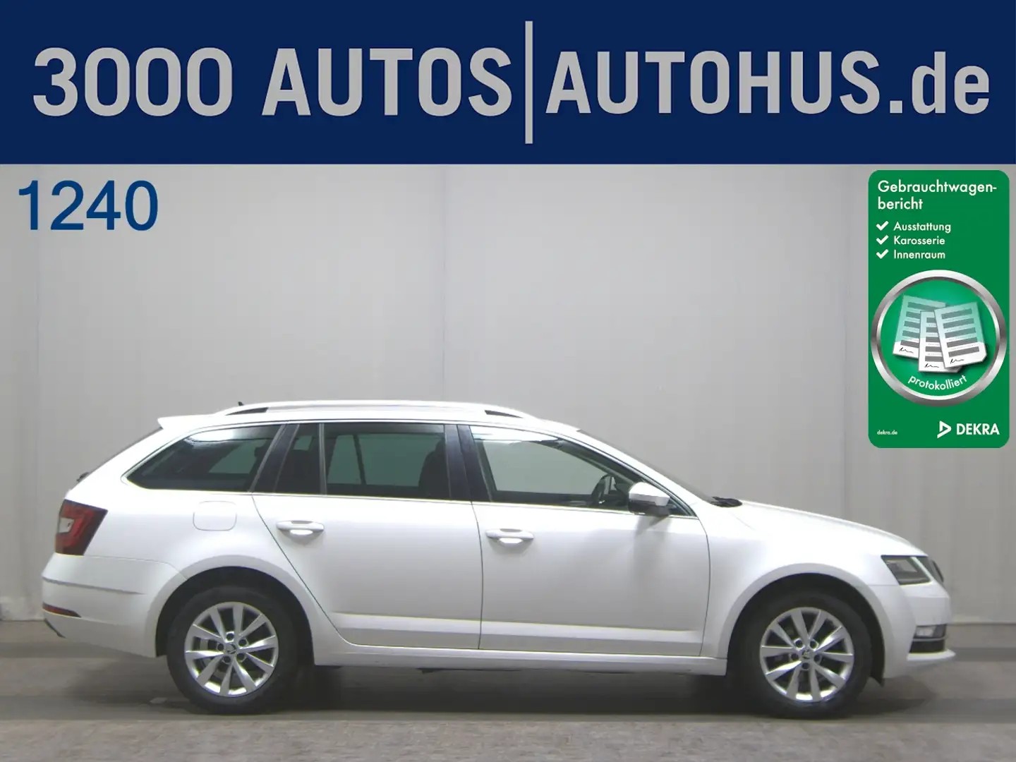Skoda Octavia Kombi 1.5 TSI Style Leder Navi LED AHK Weiß - 1