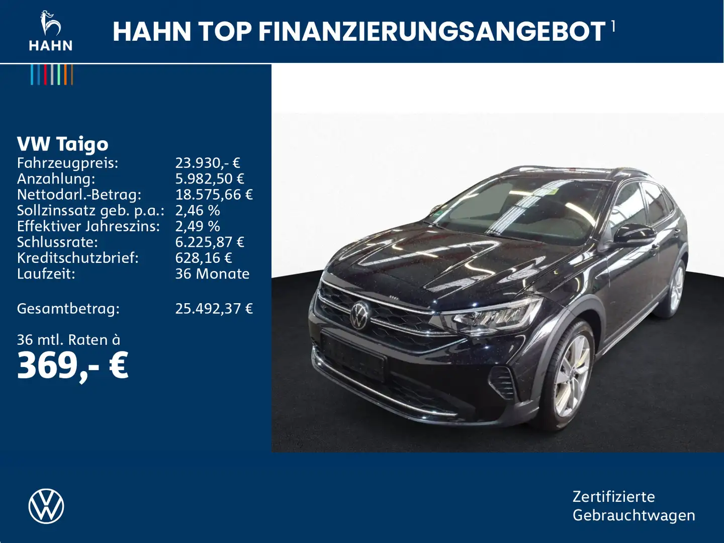Volkswagen Taigo 1.0TSI DSG Goal ACC LED Navi PDC Parklenk Schwarz - 2