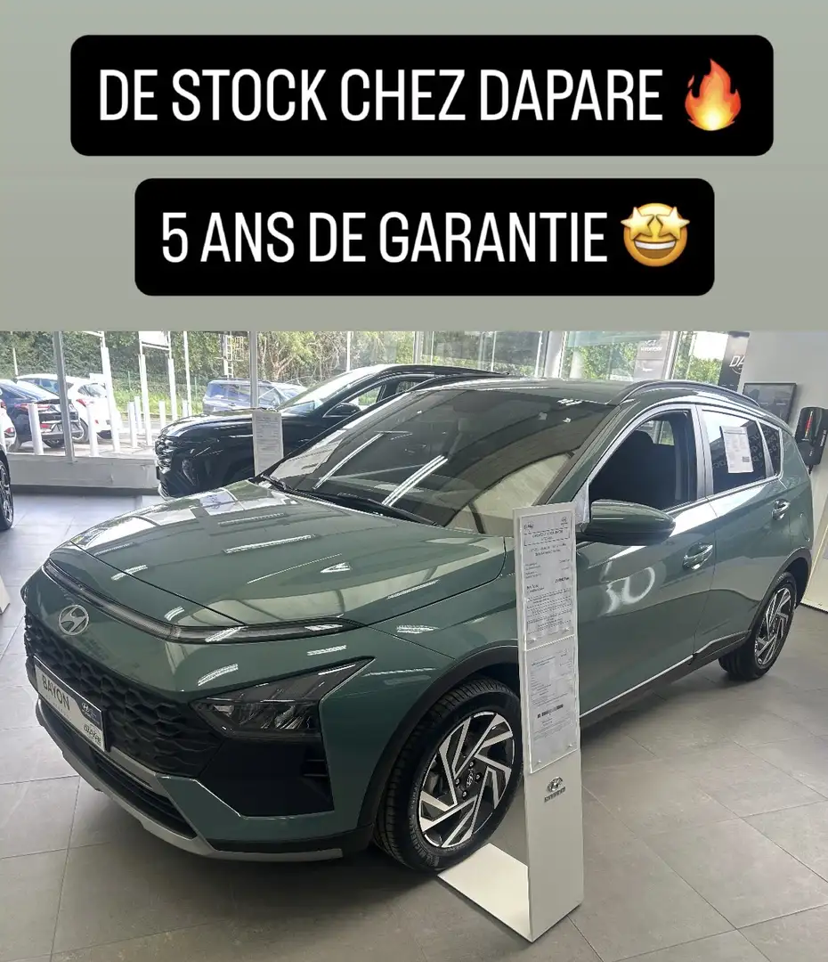 Hyundai BAYON TECHNO 1.0 T-GDi 100CV - NEUVE DE STOCK Vert - 1