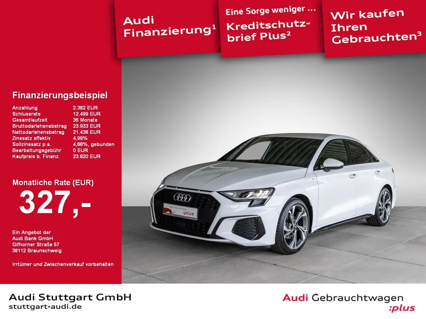 Audi A3 Limousine 30 TFSI S line LED virtCo PDC+ 18'' Wit - 1