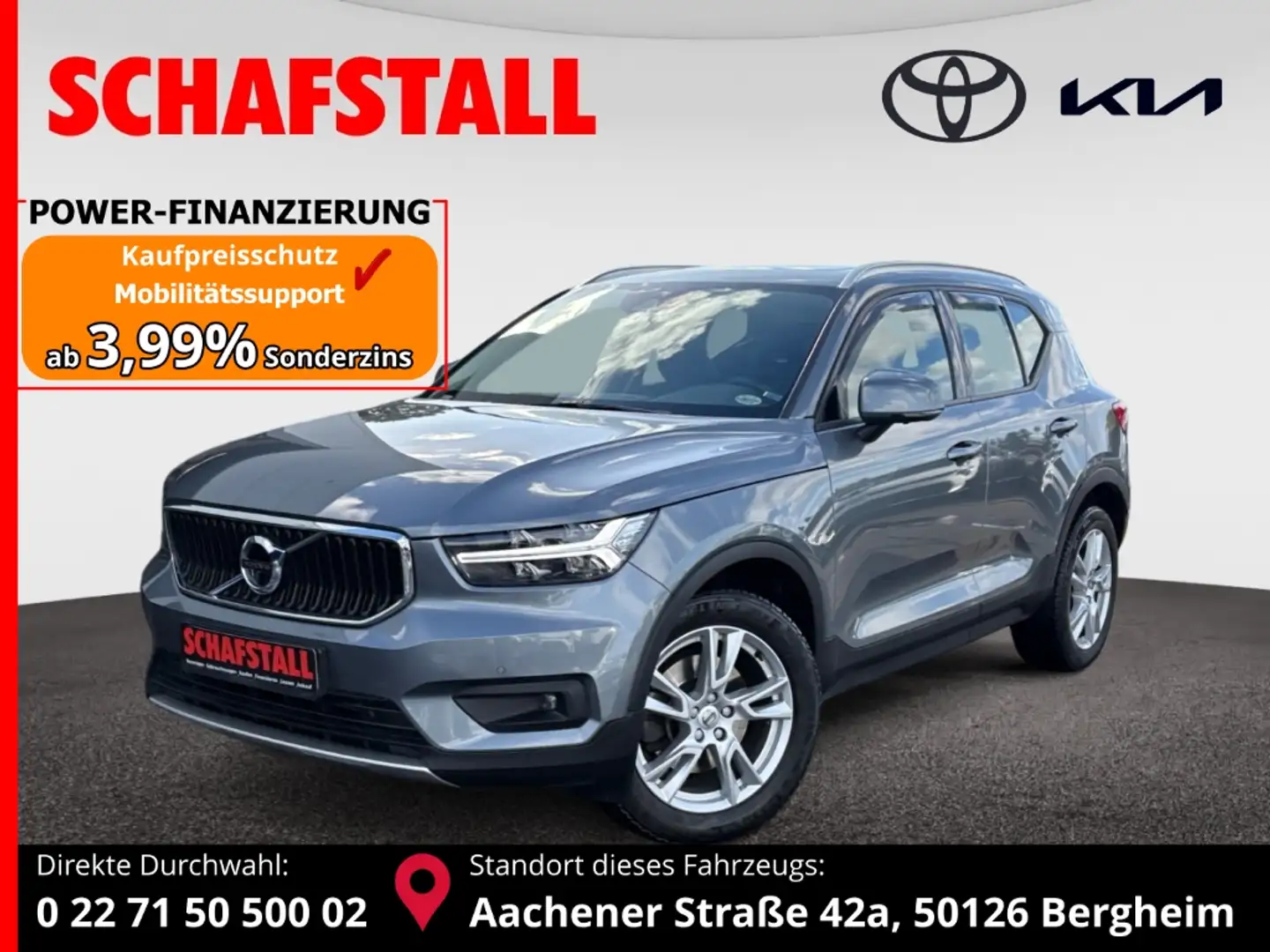 Volvo XC40 Momentum T4 2.0 AWD Panorama AHK E Sitze Memory Na Grigio - 1