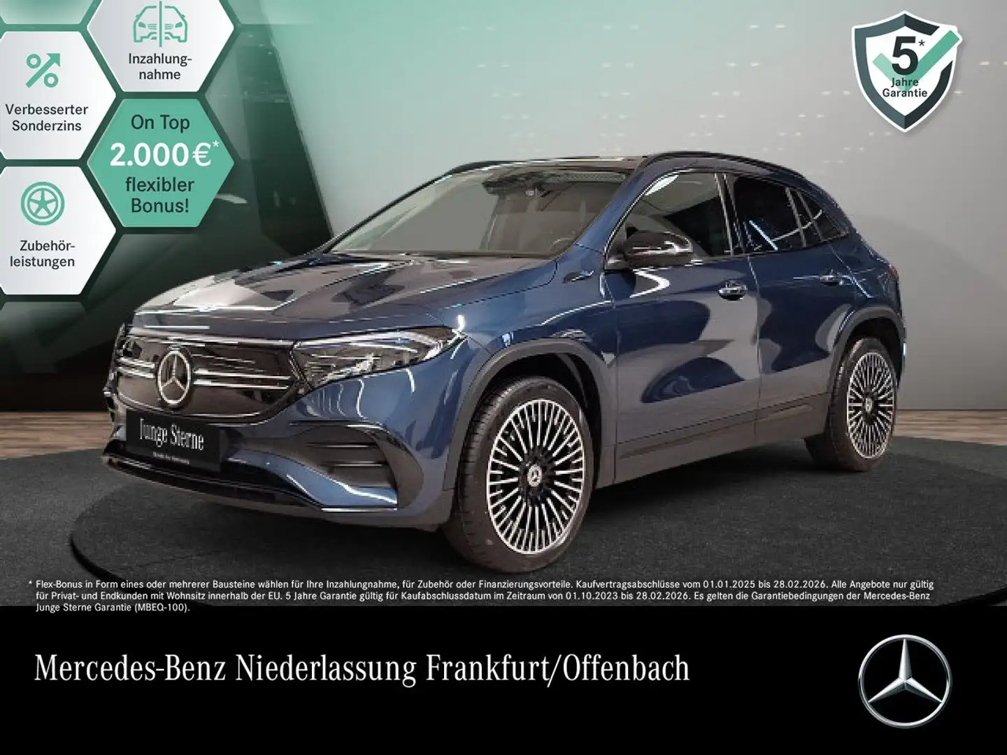 Mercedes-Benz EQA 300 4M AMG+NIGHT+PLUS-PAKET+PANO+360+KEYLESS Blau - 1
