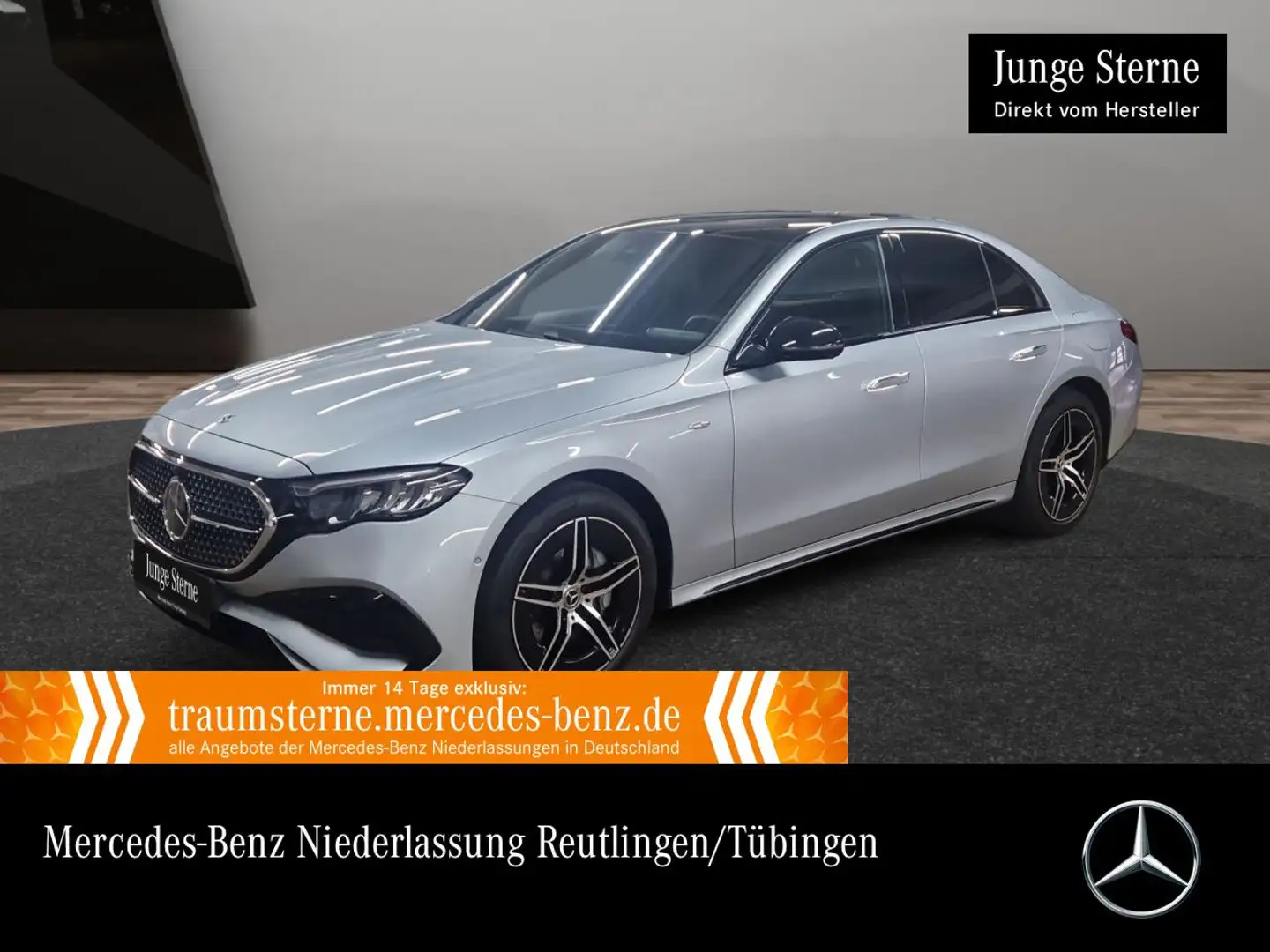 Mercedes-Benz E 300 e Hybrid AMG Fahrass 360° Pano Distr. LED 9G Silber - 1