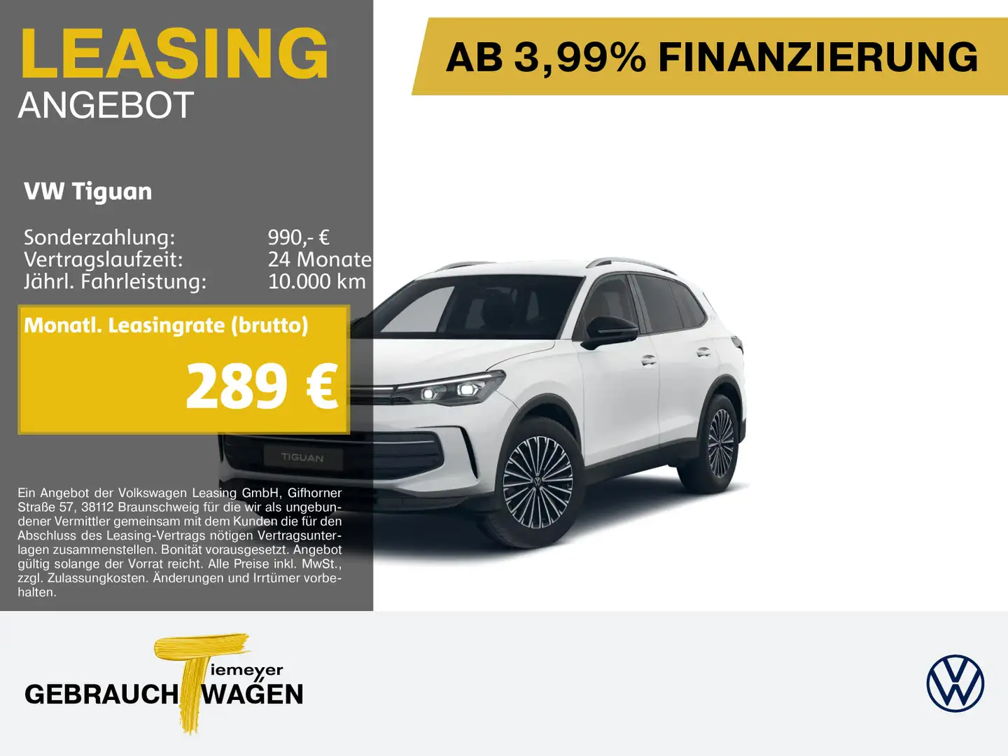 Volkswagen Tiguan 1.5 TSI DSG GOAL+ NAVI KAMERA AHK MATRIX Weiß - 1