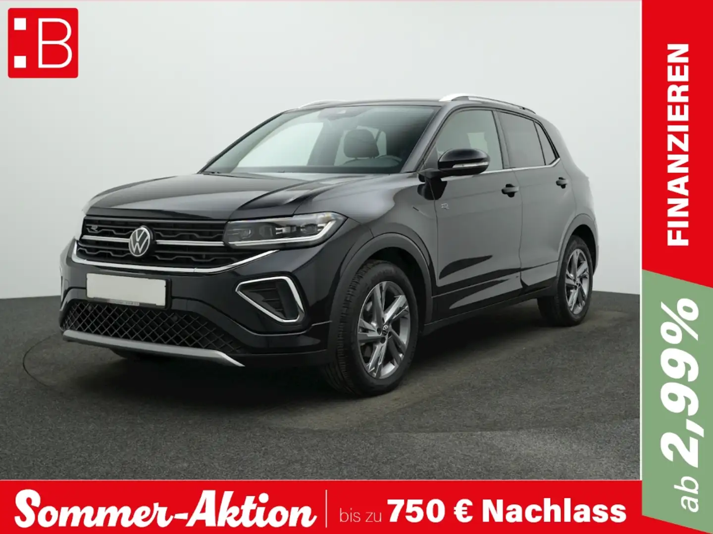 Volkswagen T-Cross 1.0 TSI DSG R-Line Schwarz - 1