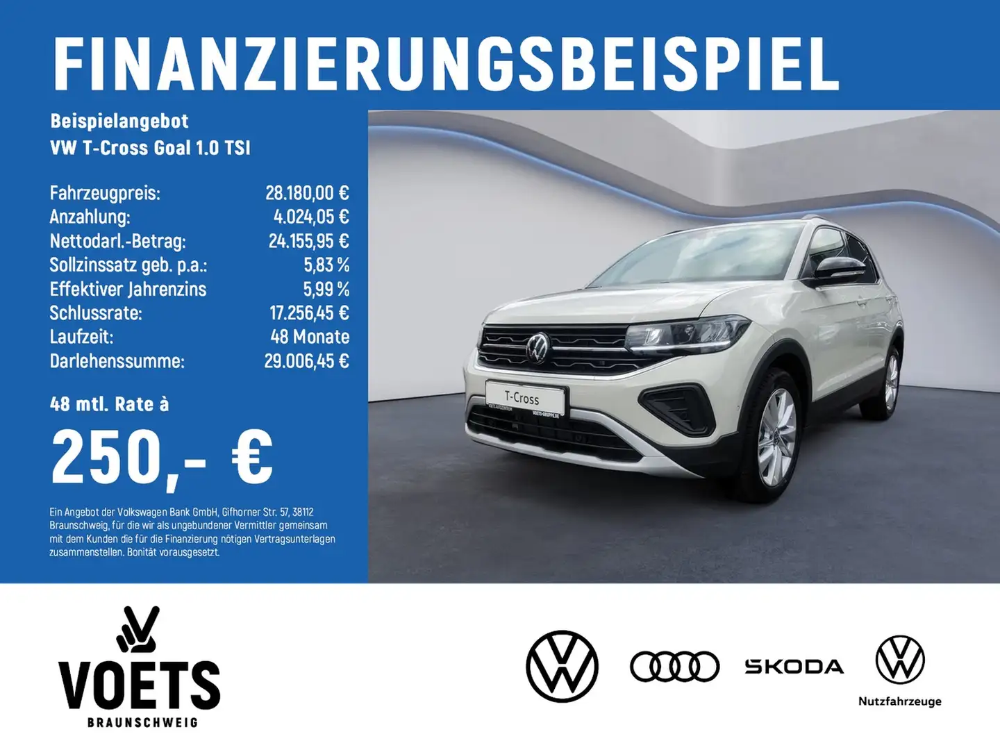 Volkswagen T-Cross Goal 1.0 TSI TravelAssist+ParkAssist+ACC Grau - 2