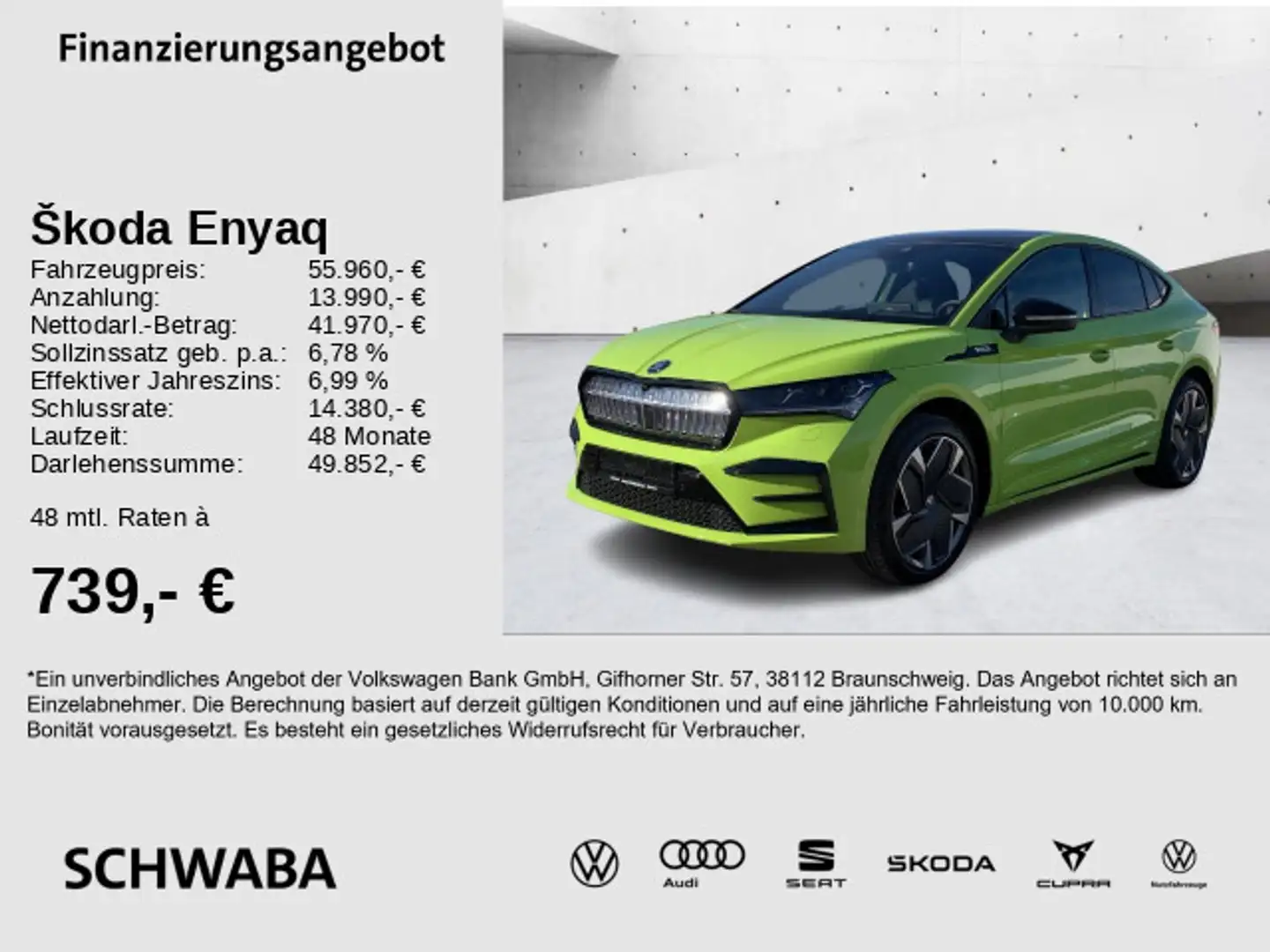 Skoda Enyaq Coupe RS 82 kWh 4x4 *LED*AHK*ACC*HdUp*21" Verde - 1
