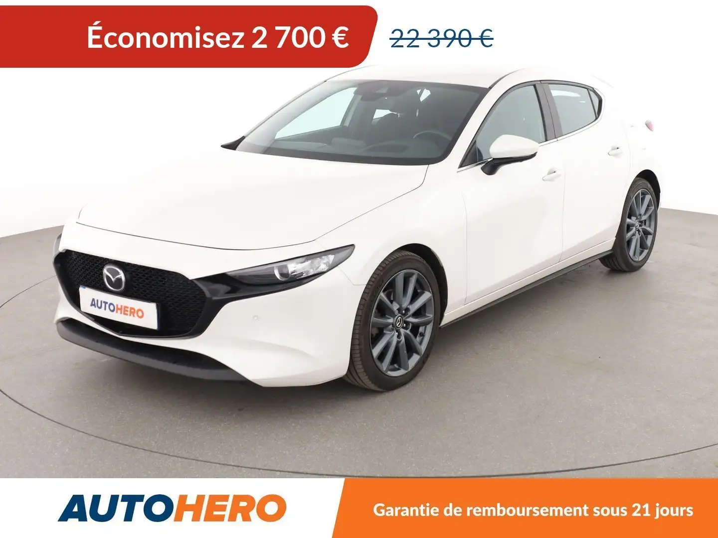 Mazda 3 2.0 Skyactiv-G M-Hybrid Style BVA6 Blanc - 1