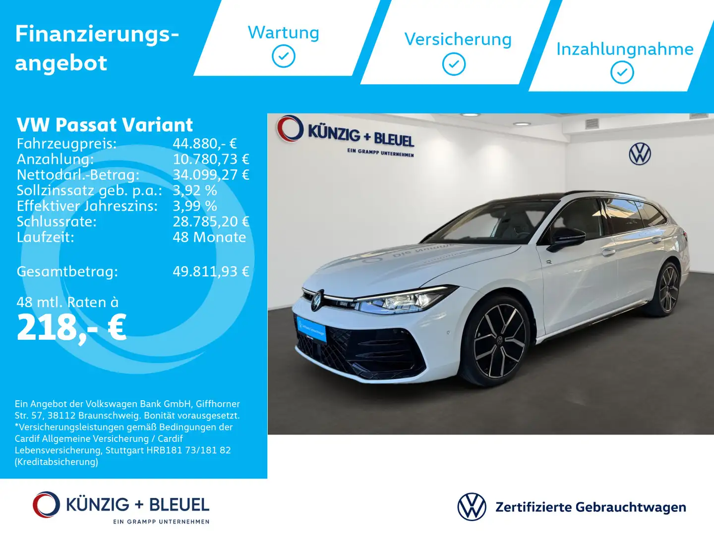 Volkswagen Passat Variant R-Line 2,0 TDI DSG*Nav*AHK*Kam*Ma Blanc - 1