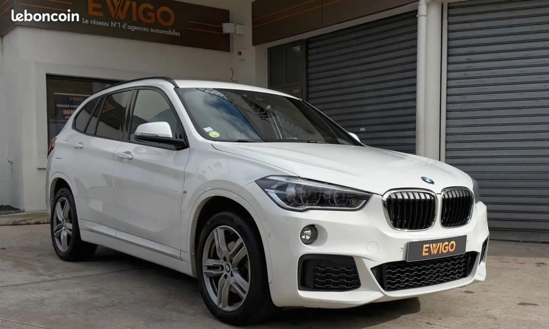BMW X1 18 d 150 m-sport sdrive bva %2B attelage hayon électrique hud Blanc - 1