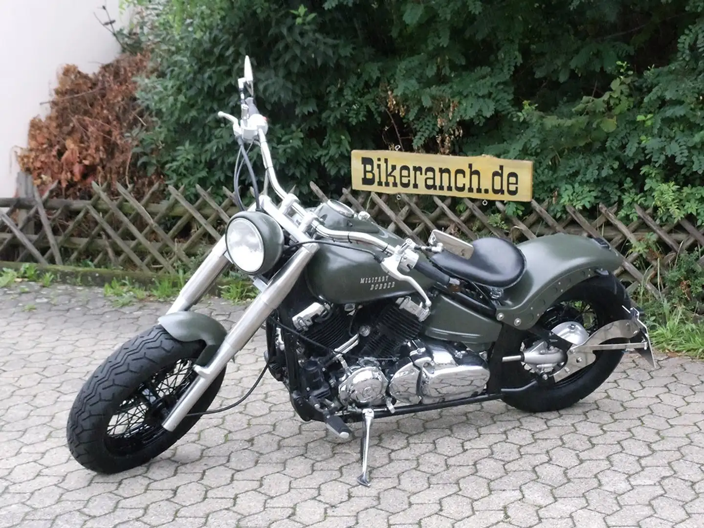 Yamaha XVS 650 Classic Fat Military Bobber Kurzheck Umbau 9850 km Verde - 2