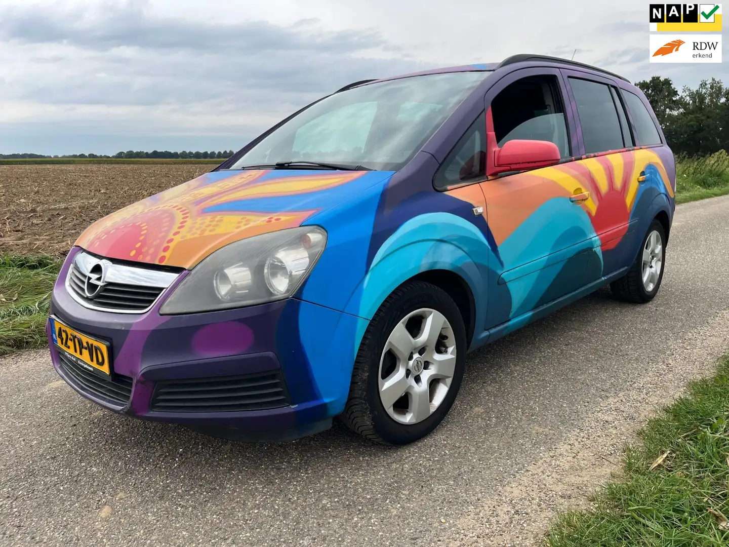 Opel Zafira 1.6 Enjoy | kunst op wielen| uniek! Blauw - 1