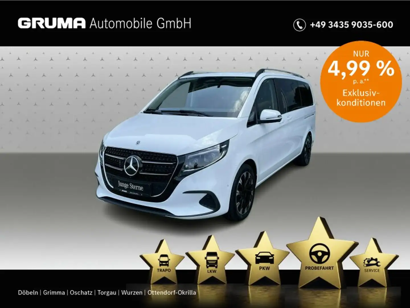 Mercedes-Benz V 250 V 250 d STYLE L STANDHZG+AHZV+360+DISTR+TISCH+ LED Blanc - 1