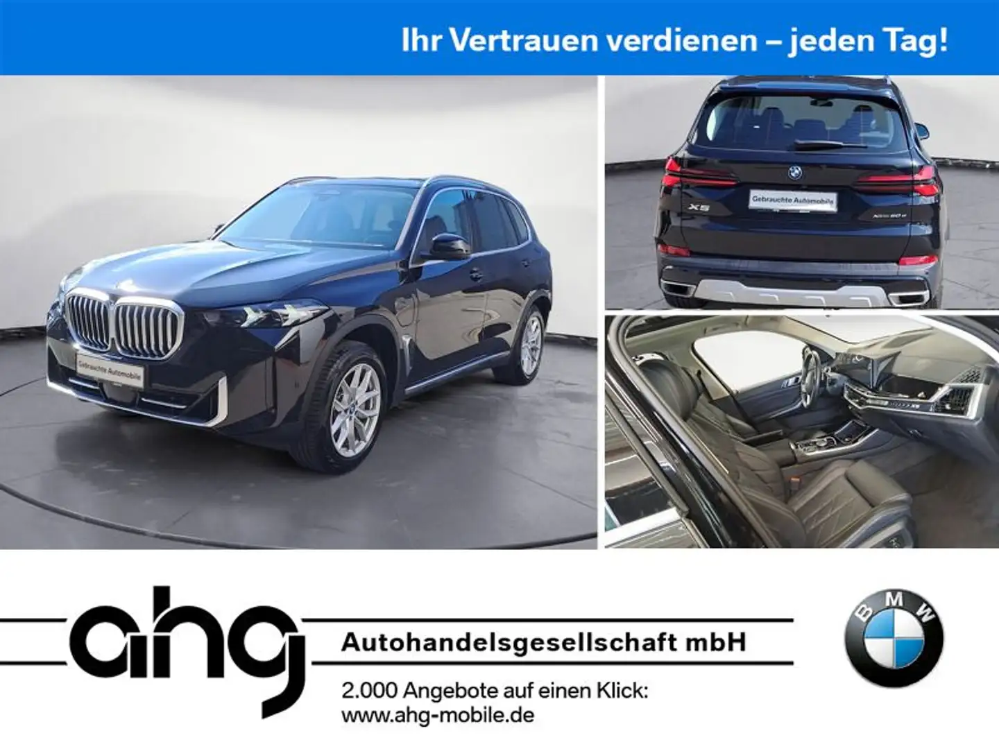 BMW X5 xDrive50e Sport Aut. Panorama AHK Memory vorn Schwarz - 1