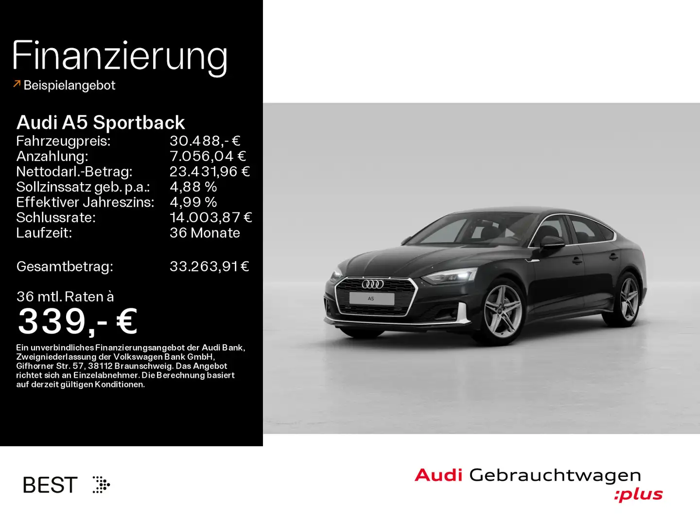 Audi A5 advanced 40 TFSI Sound*Interface Schwarz - 1