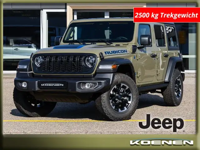 Jeep Wrangler 4xE 380pk Auto. 4x4 RUBICON 1941 2500 KG Trekgewic