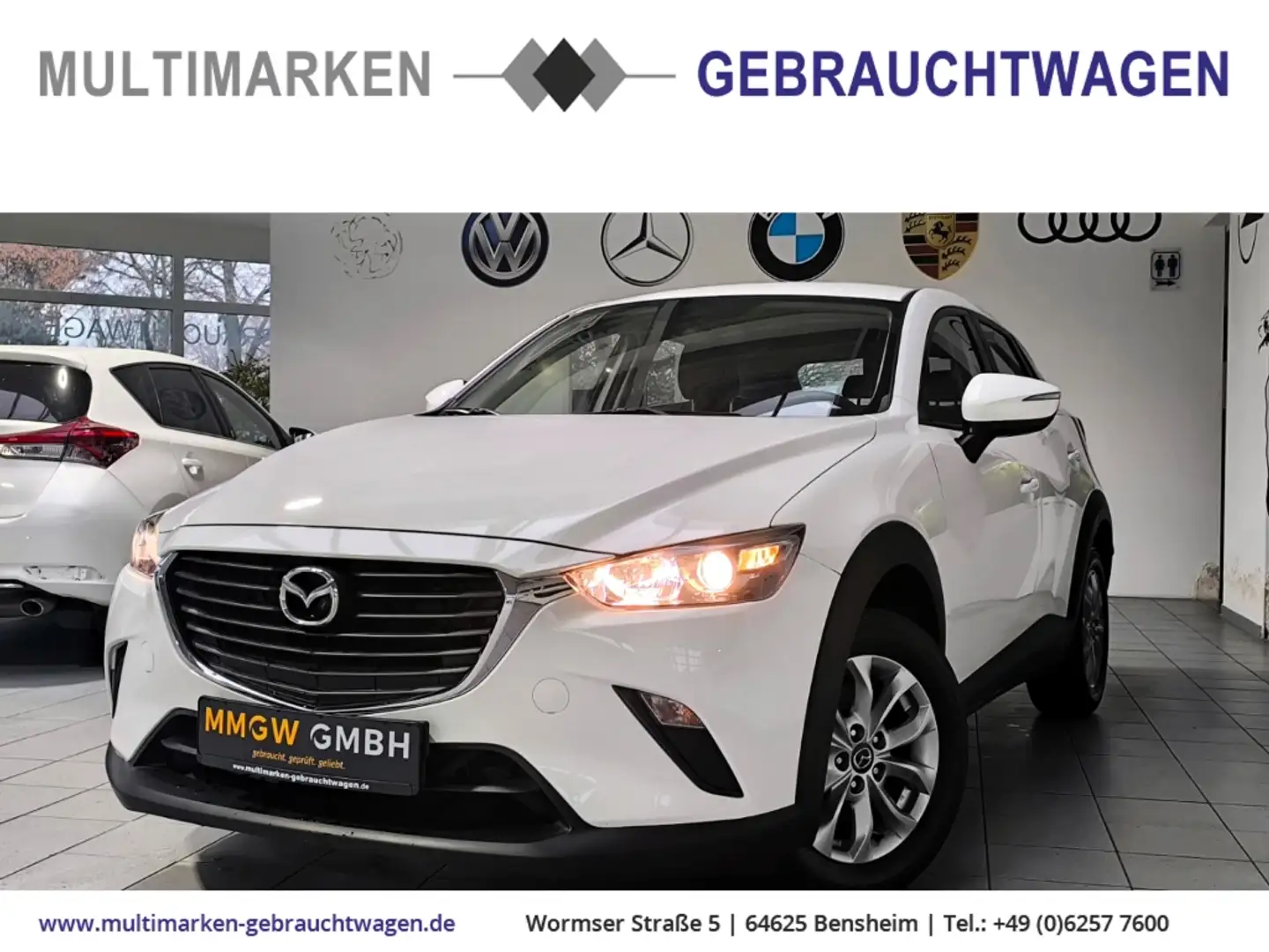 Mazda CX-3 Prime-Line Keyless/Notbremsass./Berganfahrass./Kli Weiß - 1