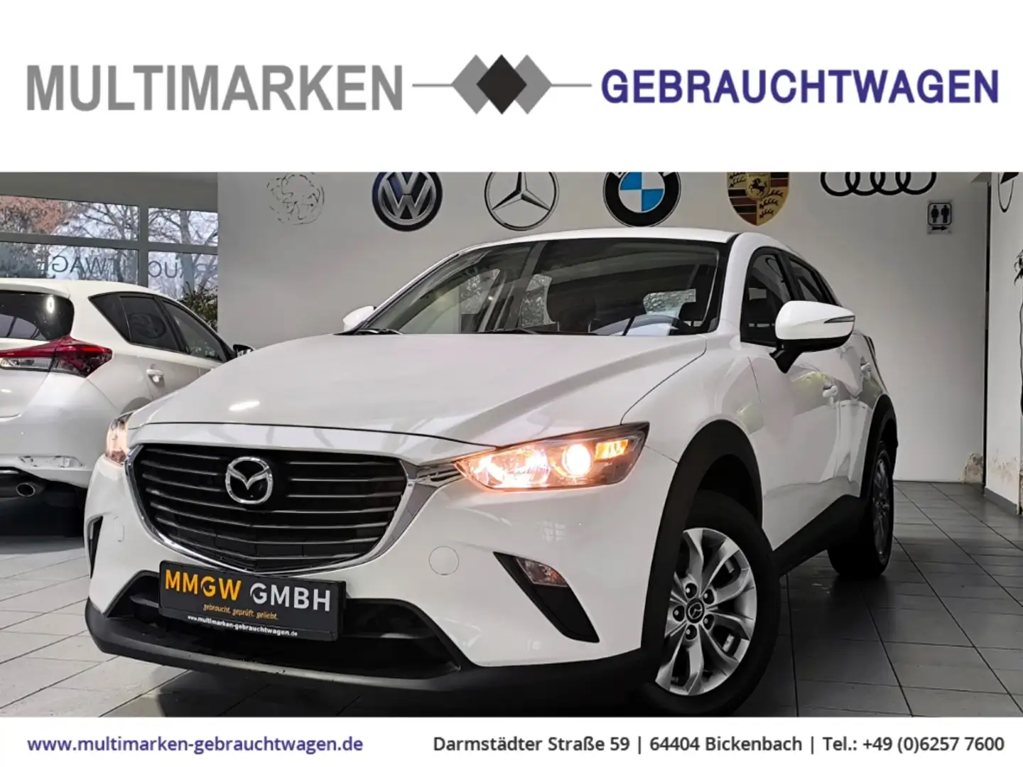 Mazda CX-3 Prime-Line Keyless/Notbremsass./Berganfahrass./Kli Weiß - 1