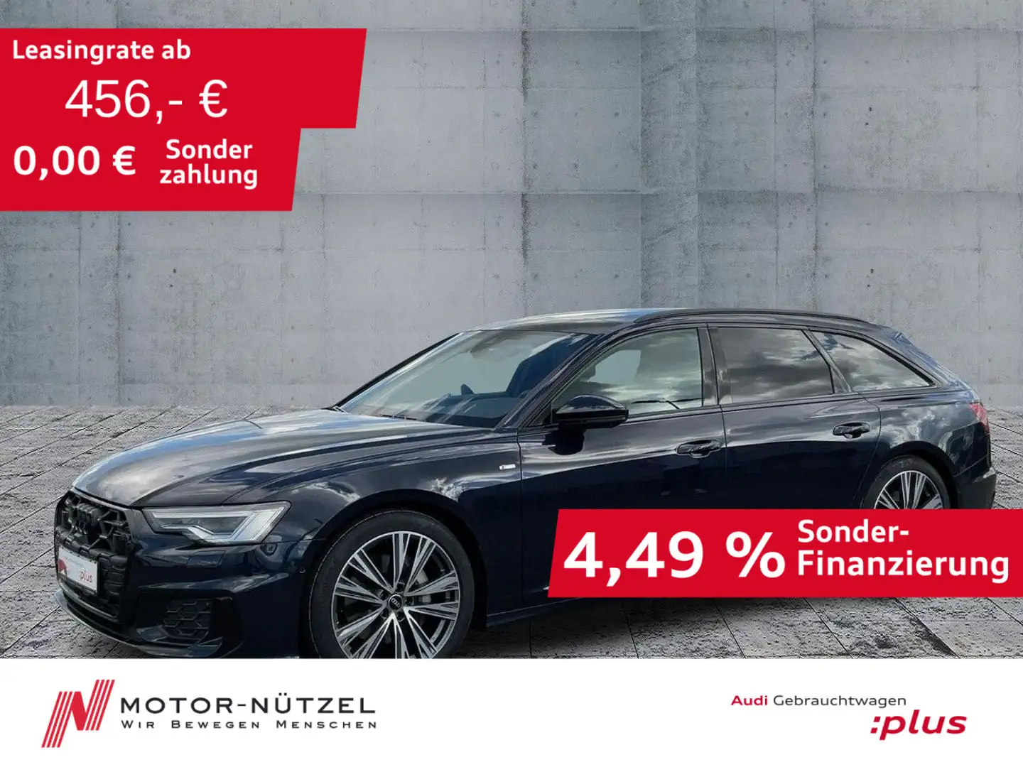Audi A6 50 TDI QU S-LINE MATRIX+NAVI+AHK+360° Blau - 1