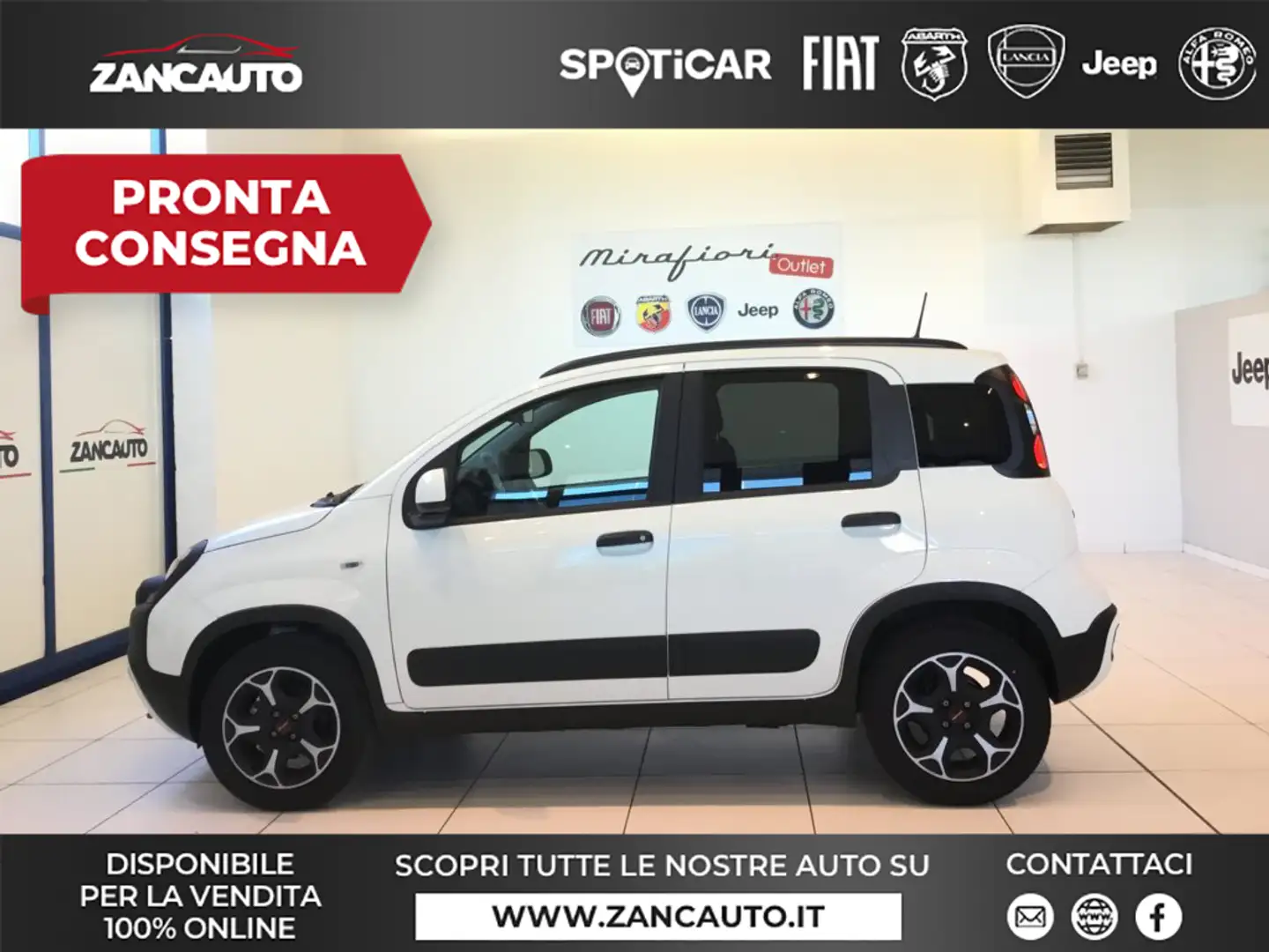 Fiat Panda Panda Cross 1.0 FireFly S&S Hybrid MY24 STK Blanc - 1