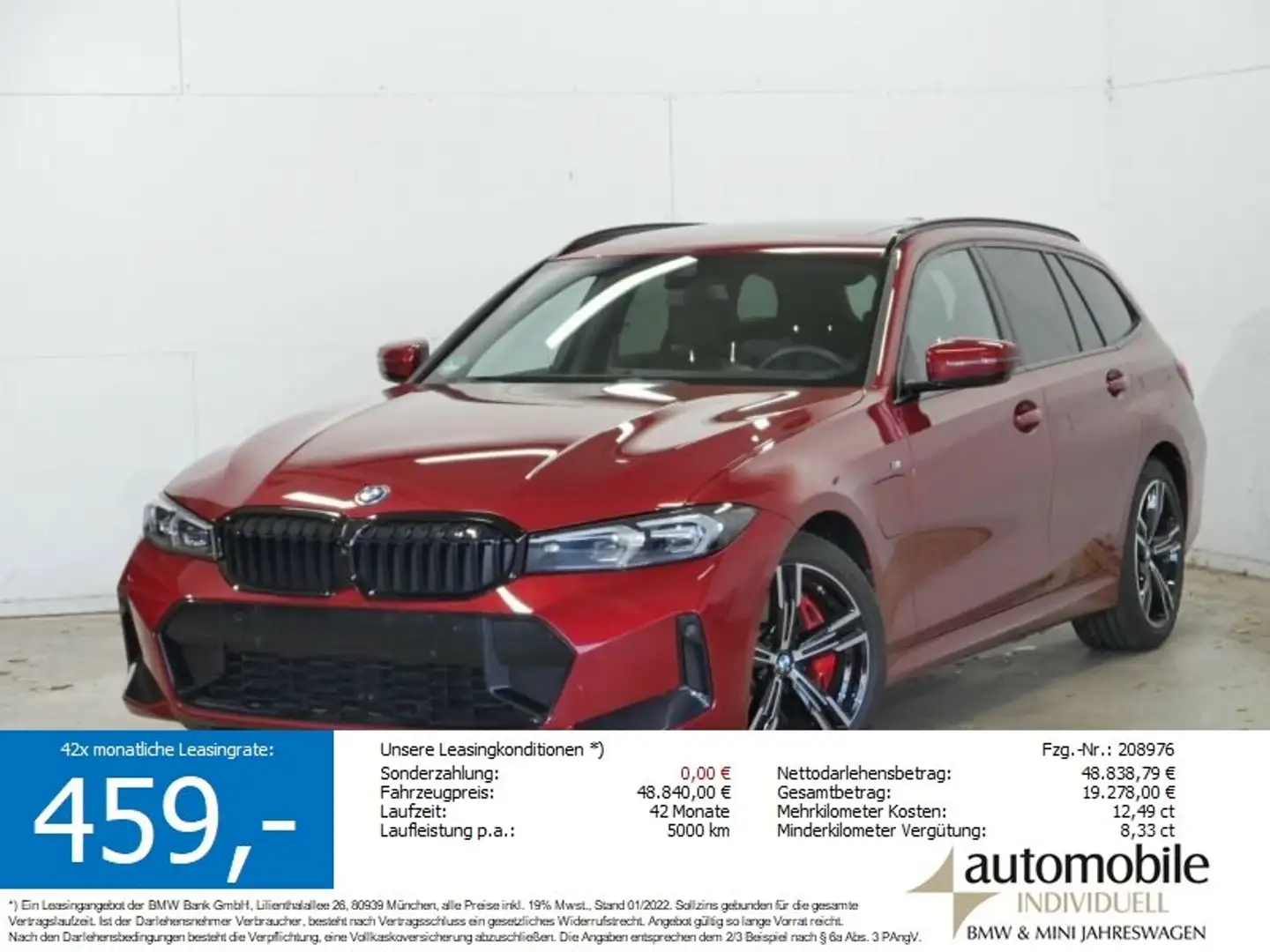 BMW 330 e xDr AT M Sport PRO AHK Panorama ACC HuD LE Rot - 1