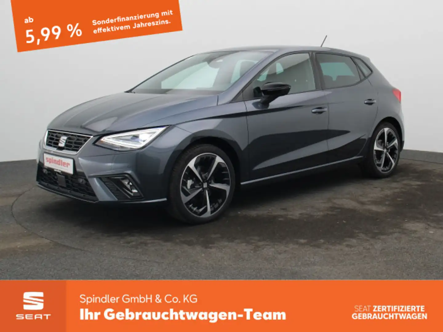 SEAT Ibiza FR 1.0 TSI / FullLink, LED, RFK, SHZ, ACC Grau - 1