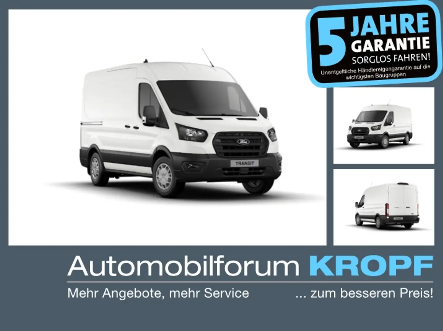 Ford Transit Kasten Trend 350 L3 2.0I SHZ*LHZ*KLIMAAUT* Blanc - 1
