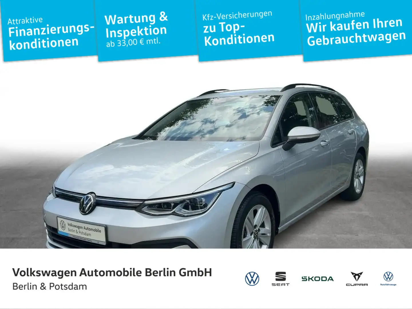 Volkswagen Golf Variant Life 1,5 l eTSI DSG LED Navi Conne Silber - 1