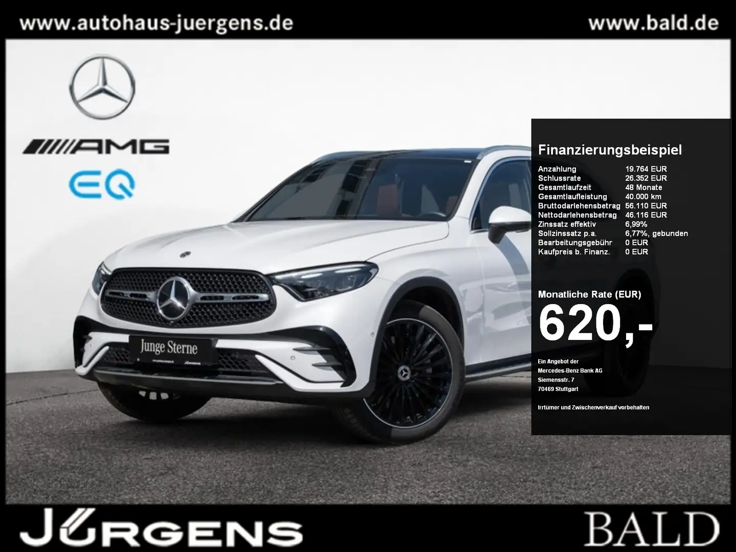 Mercedes-Benz GLC 300 4M AMG-Sport/DIGITAL/360/Pano/AHK/Leder Weiß - 1