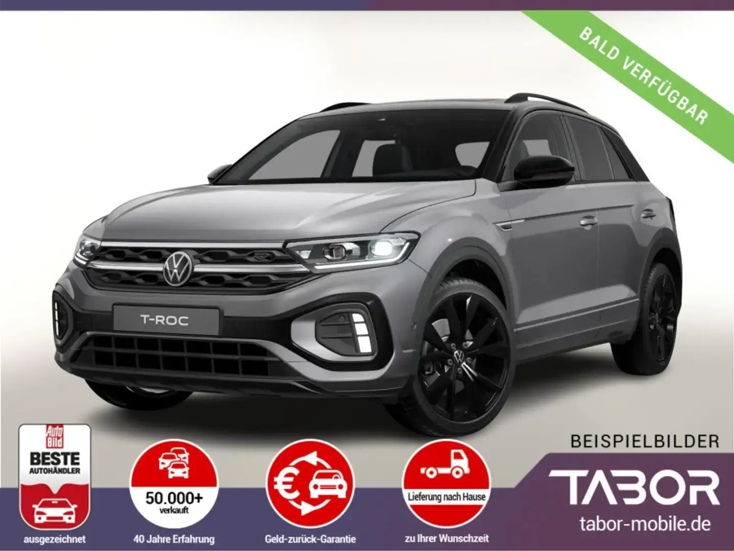 Volkswagen T-Roc 1.5 TSI 150 DSG R-Line Pano BlackP EasyO Grau - 1