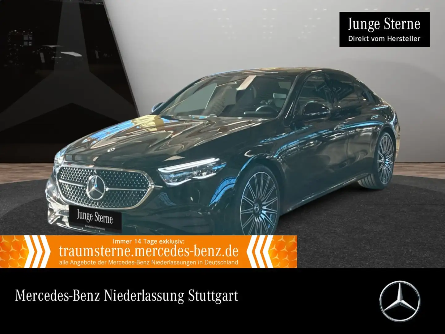 Mercedes-Benz E 220 d 4M AMG 360° Stdhzg Distr. AHK Night PTS 9G Schwarz - 1