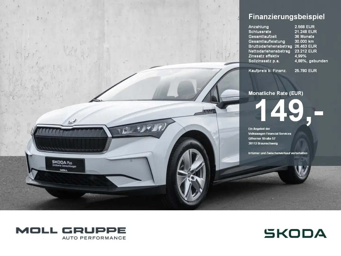 Skoda Enyaq iV 50 Weiß - 1