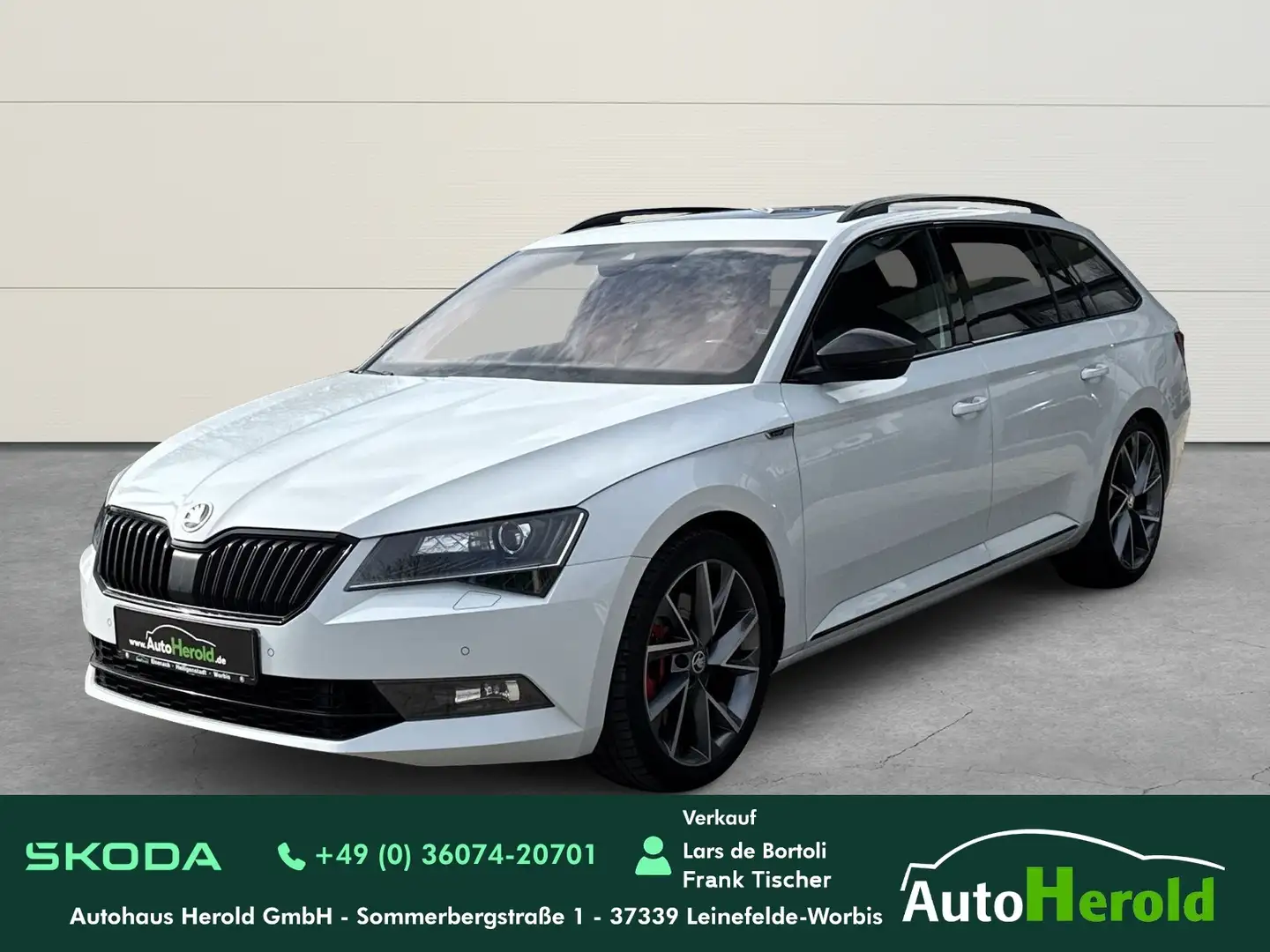 Skoda Superb Combi Sportline 2.0TSI 206kW+DSG+4x4+AHK+PANO+NAV Weiß - 1