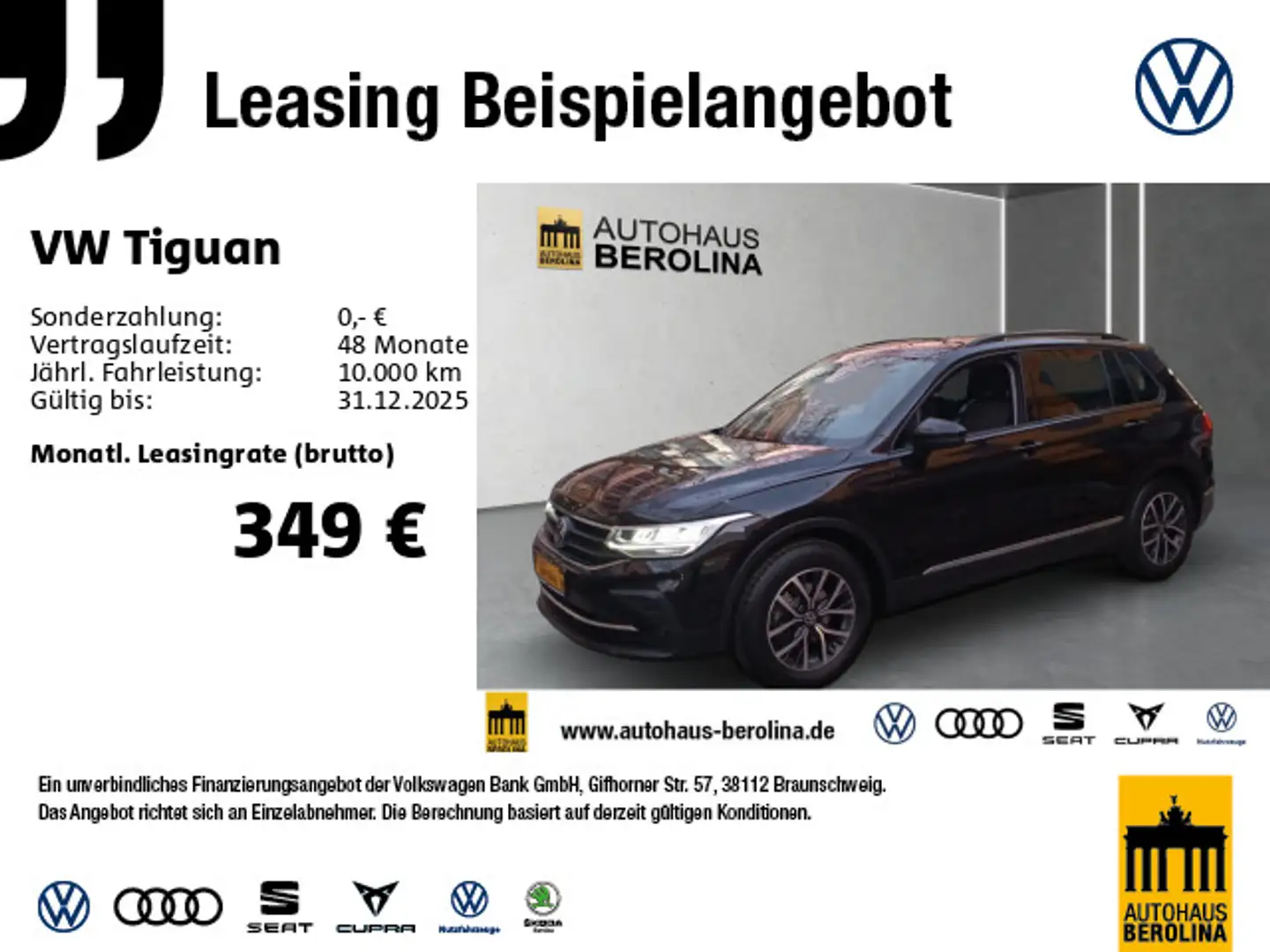 Volkswagen Tiguan 1.5 TSI Life DSG *ACC*NAV*R-CAM*LED*SHZ* Schwarz - 1