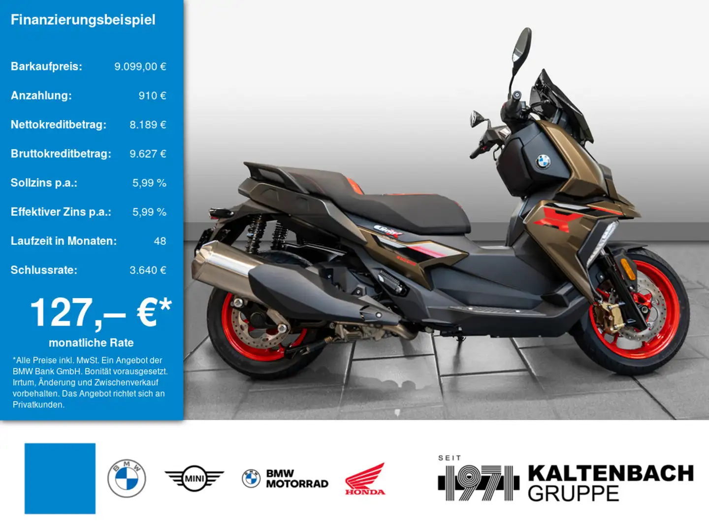 BMW C 400 X KOMFORT-P. GRIFFHEIZUNG LED Rugged Коричневий - 1
