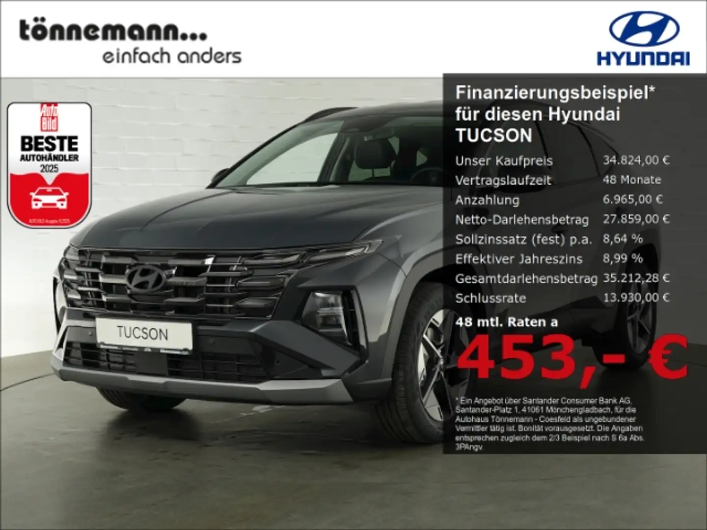 Hyundai TUCSON FACELIFT HEV TREND AT+VOLL LED+NAVI+RÜCKFAHRKAMERA Grau - 1