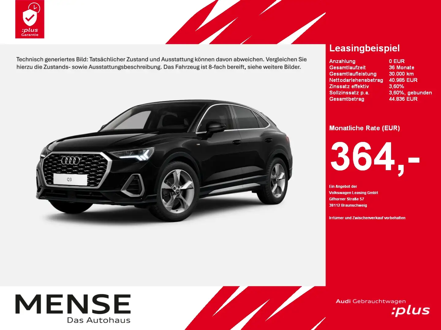 Audi Q3 Sportback 35 TFSI S tronic S line |ACC|FLA|LM Schwarz - 1