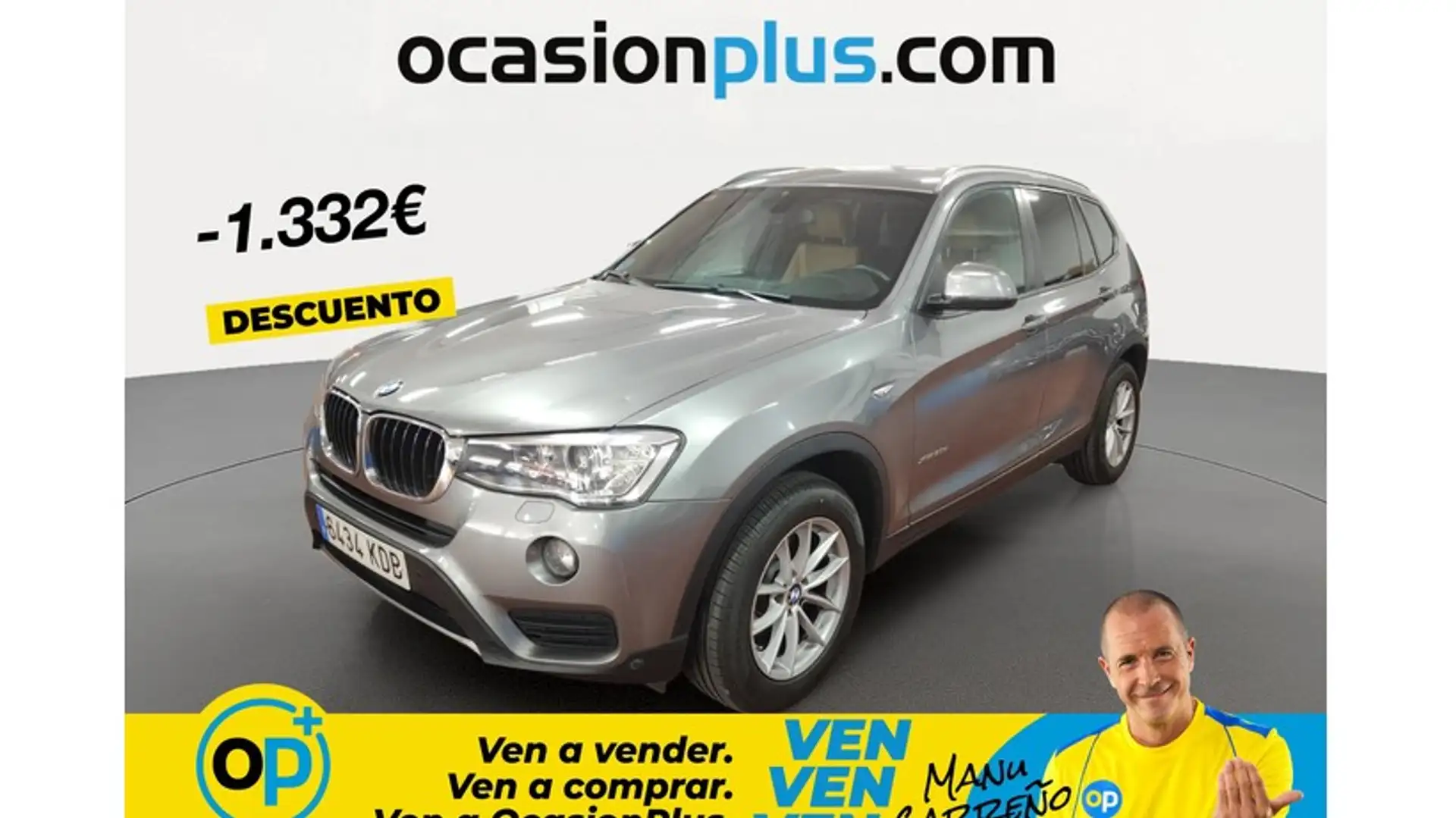 BMW X3 xDrive 20dA Gris - 1