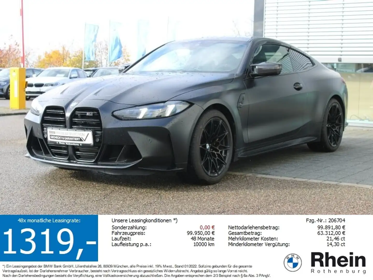 BMW M4 Competition M xDrive Coupe Individual Matt Noir - 1