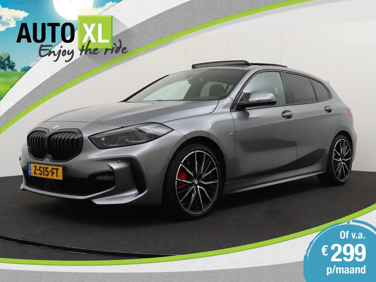 BMW 118 1-serie 118i M-Sport Pano-dak 19'LMV Camera Leder Grijs - 1