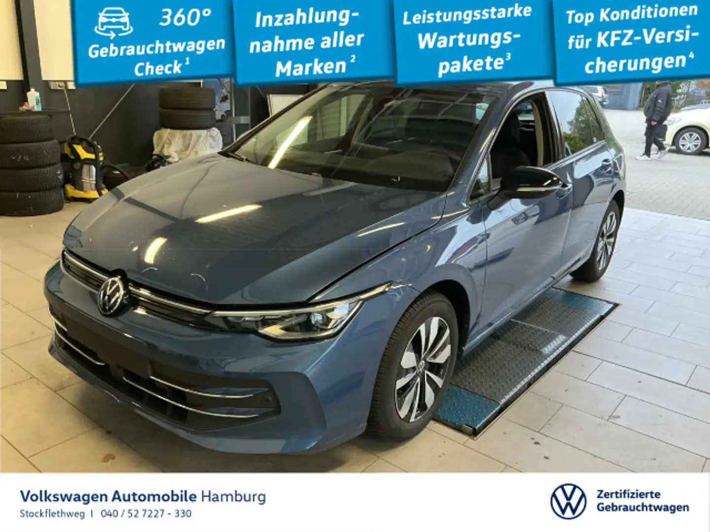 Volkswagen Golf VIII 1.5 TSI Goal AHK Navi ACC CarPlay LED Blau - 1