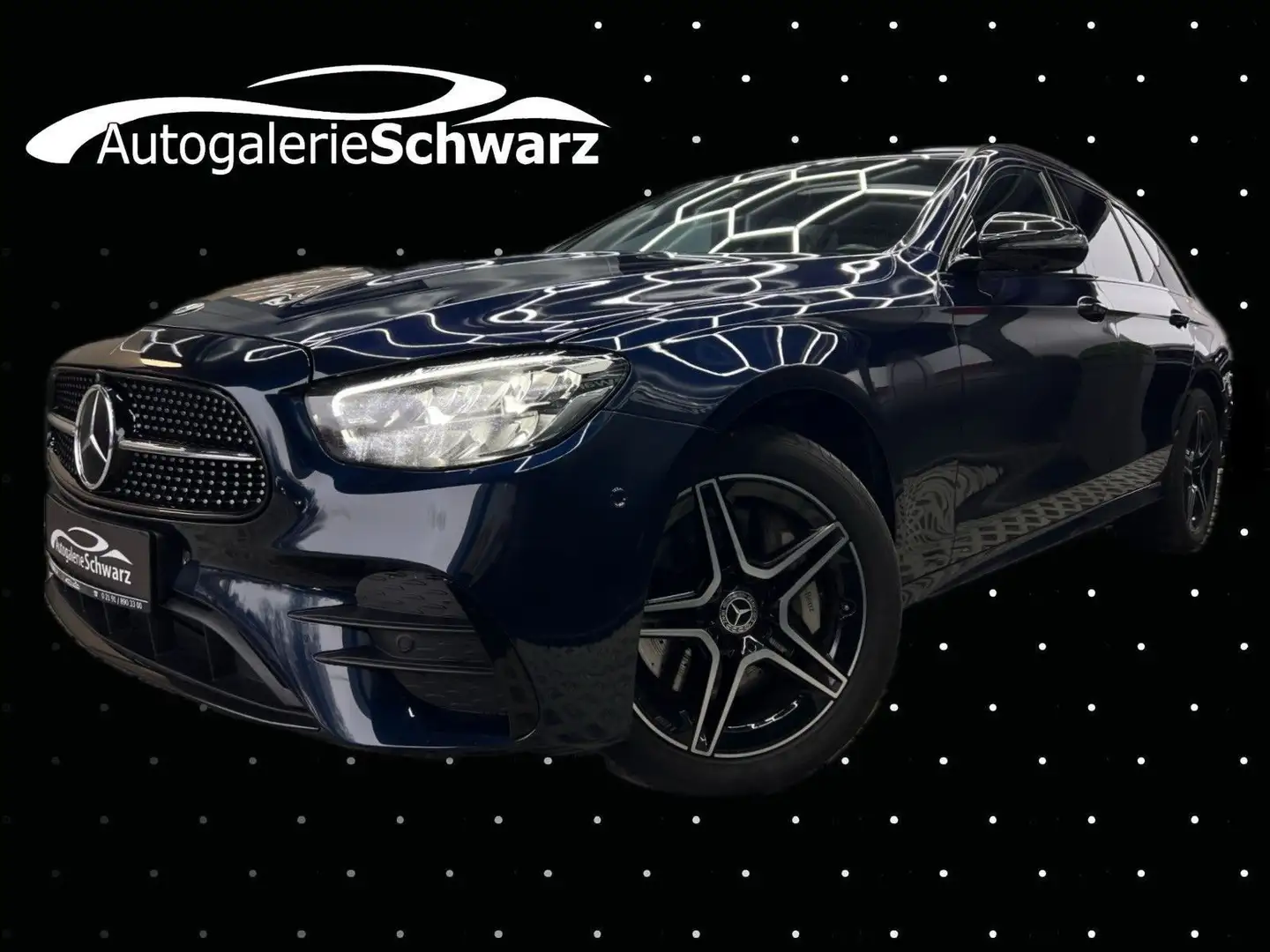 Mercedes-Benz E 300 de T 4M 9G AMG NIGHT DIST+HUD 360°AHK PANO Blauw - 1