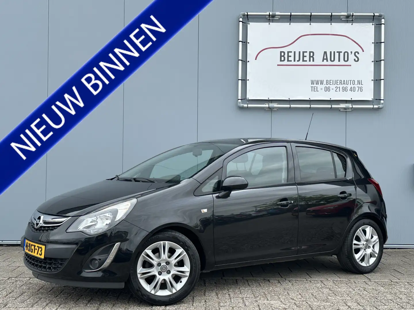 Opel Corsa 1.2-16V Design Edition Automaat/Trekhaak/Dealer. Zwart - 1